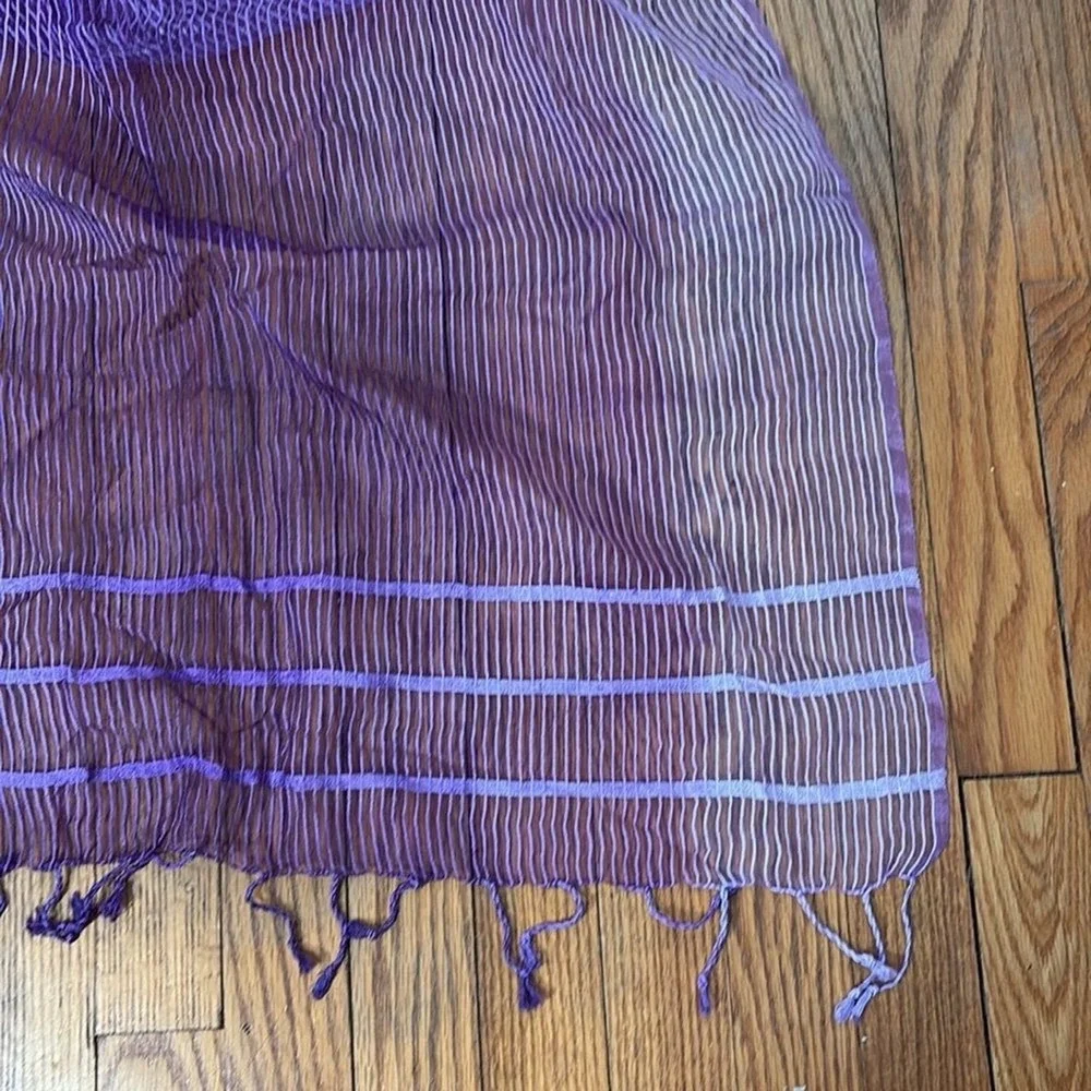 Pier 1 Imports Table Scarf Purple Ombre Fringe 26x72